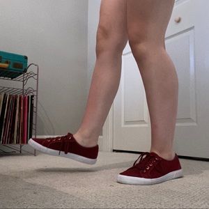 Jack Rogers Burgundy Sneakers
